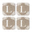Square Coffee Drink Monogram Coasters Gift Set, Burlap Lace-Set of 4-Andaz Press-A-