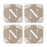 Square Coffee Drink Monogram Coasters Gift Set, Burlap Lace-Set of 4-Andaz Press-A-