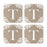 Square Coffee Drink Monogram Coasters Gift Set, Burlap Lace-Set of 4-Andaz Press-A-