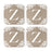 Square Coffee Drink Monogram Coasters Gift Set, Burlap Lace-Set of 4-Andaz Press-A-