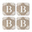 Square Coffee Drink Monogram Coasters Gift Set, Burlap Lace-Set of 4-Andaz Press-A-