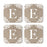 Square Coffee Drink Monogram Coasters Gift Set, Burlap Lace-Set of 4-Andaz Press-A-