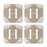 Square Coffee Drink Monogram Coasters Gift Set, Burlap Lace-Set of 4-Andaz Press-H-