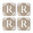Square Coffee Drink Monogram Coasters Gift Set, Burlap Lace-Set of 4-Andaz Press-R-