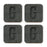 Square Coffee Drink Monogram Coasters Gift Set, Faux Concrete-Set of 4-Andaz Press-A-
