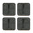 Square Coffee Drink Monogram Coasters Gift Set, Faux Concrete-Set of 4-Andaz Press-A-