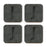 Square Coffee Drink Monogram Coasters Gift Set, Faux Concrete-Set of 4-Andaz Press-A-