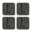 Square Coffee Drink Monogram Coasters Gift Set, Faux Concrete-Set of 4-Andaz Press-A-