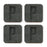 Square Coffee Drink Monogram Coasters Gift Set, Faux Concrete-Set of 4-Andaz Press-A-