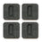 Square Coffee Drink Monogram Coasters Gift Set, Faux Concrete-Set of 4-Andaz Press-A-