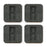 Square Coffee Drink Monogram Coasters Gift Set, Faux Concrete-Set of 4-Andaz Press-A-