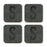 Square Coffee Drink Monogram Coasters Gift Set, Faux Concrete-Set of 4-Andaz Press-A-