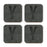 Square Coffee Drink Monogram Coasters Gift Set, Faux Concrete-Set of 4-Andaz Press-A-