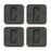 Square Coffee Drink Monogram Coasters Gift Set, Faux Concrete-Set of 4-Andaz Press-A-