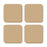 Square Coffee Drink Solid Color Coasters Gift Set-Set of 4-Andaz Press-White-