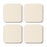 Square Coffee Drink Solid Color Coasters Gift Set-Set of 4-Andaz Press-White-