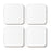 Square Coffee Drink Solid Color Coasters Gift Set-Set of 4-Andaz Press-White-
