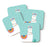 Square Drink Coffee Coasters Gift Set, Boho Design-Set of 4-Andaz Press-Boho Aqua Llama-