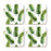 Square Drink Coffee Coasters Gift Set, Boho-Set of 4-Andaz Press-Tropical Palm Leaves-