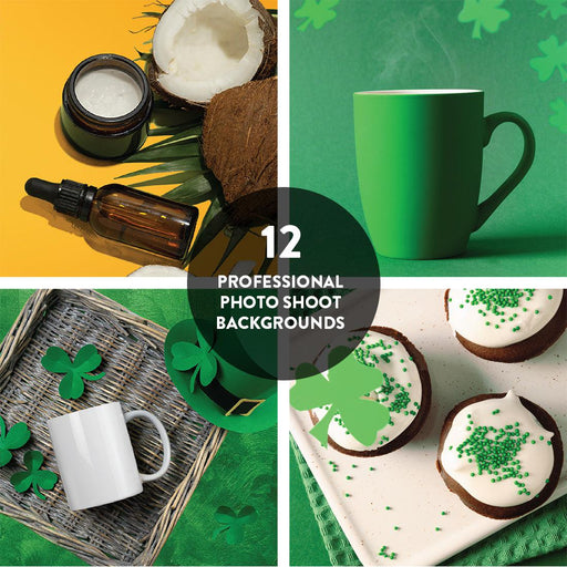 St. Patrick's Day Seamless Paper Photo Backdrops, Set of 6-Set of 6-Andaz Press-St. Patrick's Day Backdrop 1-