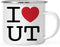 Stainless Steel Campfire Coffee Mug Gag Gift, I Love Utah, Heart Graphic-Set of 1-Andaz Press-