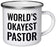 Stainless Steel Campfire Coffee Mug Gag Gift, World's Okayest Pastor-Set of 1-Andaz Press-