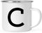 Stainless Steel Campfire Coffee Mug Gift, Camp Monogram Initial C-Set of 1-Andaz Press-
