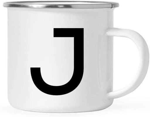 Stainless Steel Campfire Coffee Mug Gift, Camp Monogram Initial J-Set of 1-Andaz Press-