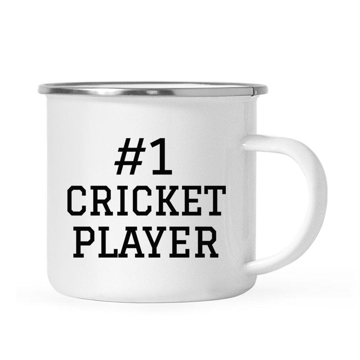 Stainless Steel Campfire Coffee Mug Thank You Gift, #1 Sports-Set of 1-Andaz Press-Cricket Player-