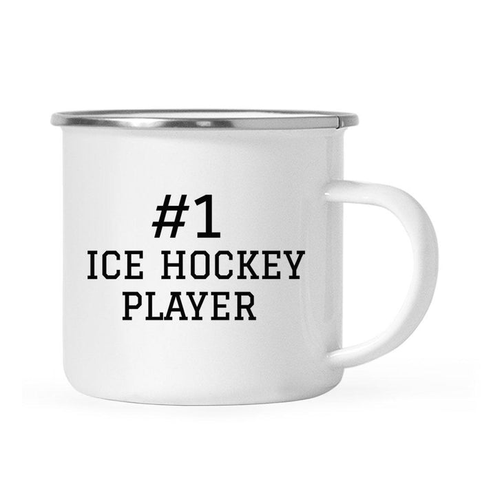 Stainless Steel Campfire Coffee Mug Thank You Gift, #1 Sports-Set of 1-Andaz Press-Ice Hockey Player-