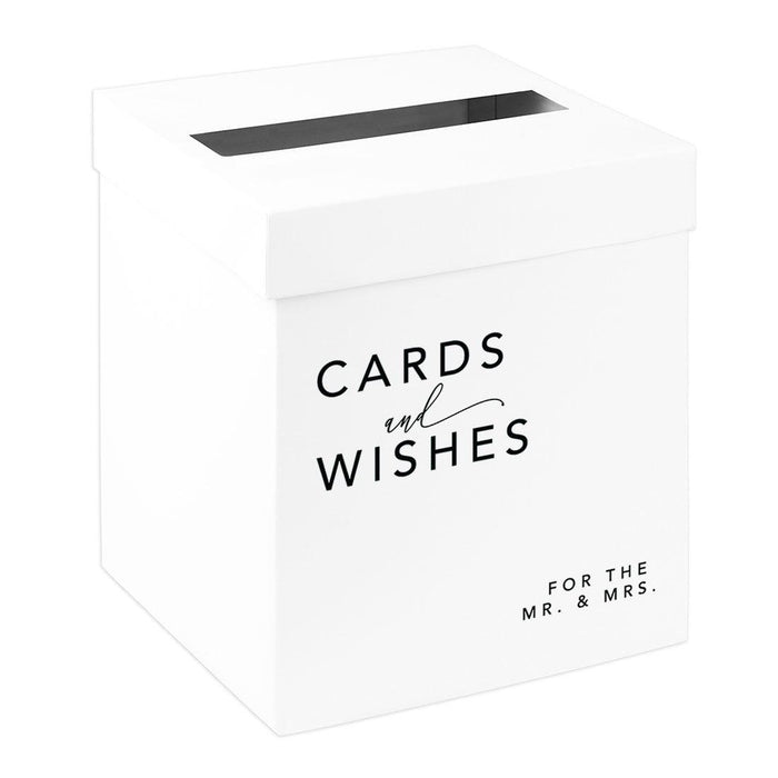 Sturdy White Wedding Day Card Box Wedding Gift Box-Set of 1-Andaz Press-Modern Minimal-