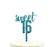 Sweet 16 Glitter Acrylic Birthday Cake Toppers-Set of 1-Andaz Press-Gold-