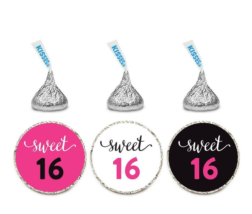 Sweet 16 Hershey's Kisses Favor Stickers-Set of 216-Andaz Press-