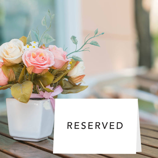 Table Reserved Signs for Wedding Reception, Reserved Family Table Setting Card Signs-Set of 16-Andaz Press-Minimal Modern-