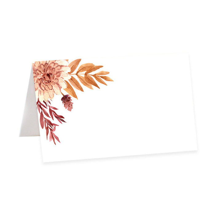 Table Tent Place Cards for Wedding Party Tables, Seating Name Place Cards, Design 1-Set of 56-Andaz Press-Autumn Dried Florals-