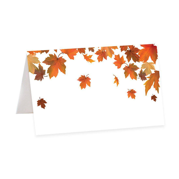 Table Tent Place Cards for Wedding Party Tables, Seating Name Place Cards, Design 1-Set of 56-Andaz Press-Autumn Fall Maple Leaves-