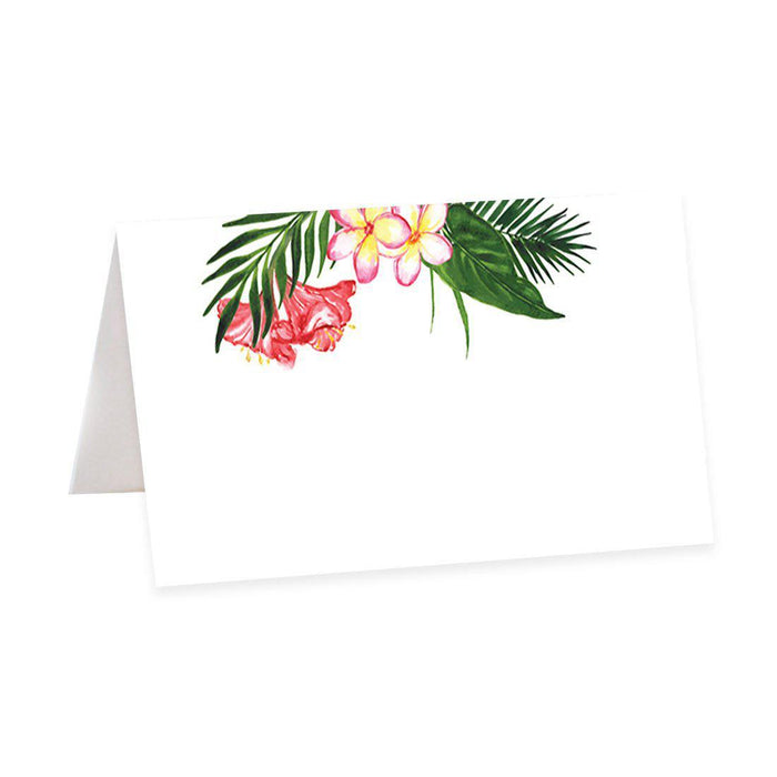 Table Tent Place Cards for Wedding Party Tables, Seating Name Place Cards, Design 1-Set of 56-Andaz Press-Tropical Florals-