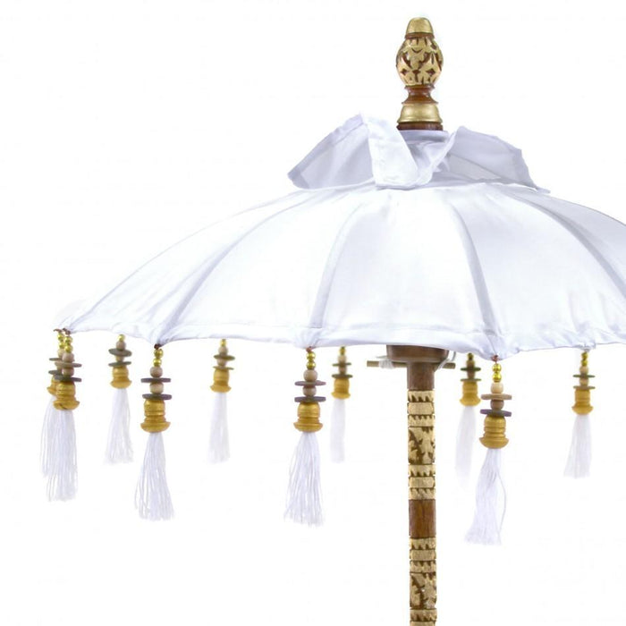 Tabletop Bali Umbrella Centerpiece-Set of 1-Koyal Wholesale-White-
