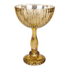 Tall Antique Glass Compote Bowl Pedestal Flower Bowl Centerpiece-Set of 1-Koyal Wholesale-Gold-7" D x 10.5" H-