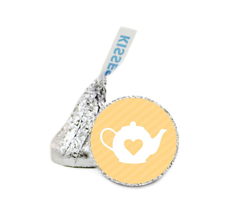 Tea Pot Hershey's Kiss Baby Shower Stickers-Set of 216-Andaz Press-Neutral-