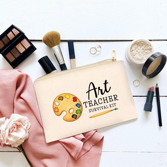 Teacher Appreciation Cosmetic Bags - Aesthetic Bag for Teacher Supplies, 4 Designs Available-Set of 1-Andaz Press-Boho Teacher-