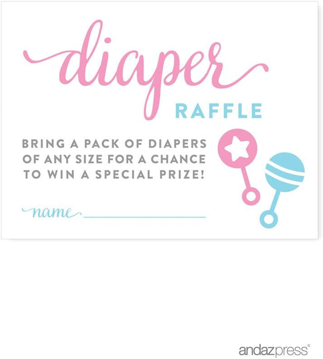 Team Pink/Blue Gender Reveal Baby Shower Games & Fun Activities-Set of 1-Andaz Press-Diaper Thoughts-