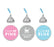 Team Pink/Blue Gender Reveal Baby Shower Hershey's Kisses Stickers-Set of 216-Andaz Press-