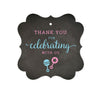 Team Pink/Blue Gender Reveal Baby Shower Party Fancy Frame Gift Tags-Set of 24-Andaz Press-