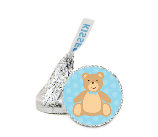 Teddybear Hershey's Kiss Baby Shower Stickers-Set of 216-Andaz Press-Girl-