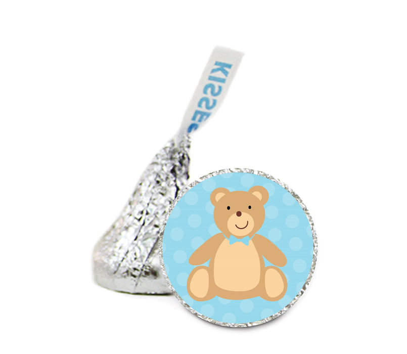 Teddybear Hershey's Kiss Baby Shower Stickers-Set of 216-Andaz Press-Girl-