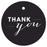 Thank You Circle Gift Tags, Chic Style-Set of 24-Andaz Press-Black-
