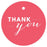 Thank You Circle Gift Tags, Chic Style-Set of 24-Andaz Press-Coral-