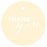 Thank You Circle Gift Tags, Chic Style-Set of 24-Andaz Press-Ivory-