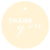Thank You Circle Gift Tags, Chic Style-Set of 24-Andaz Press-Ivory-